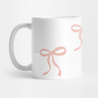 Cute Coquette pale pink ribbon bows repeating pattern seamless girly aesthetic this is me if you even care Mug